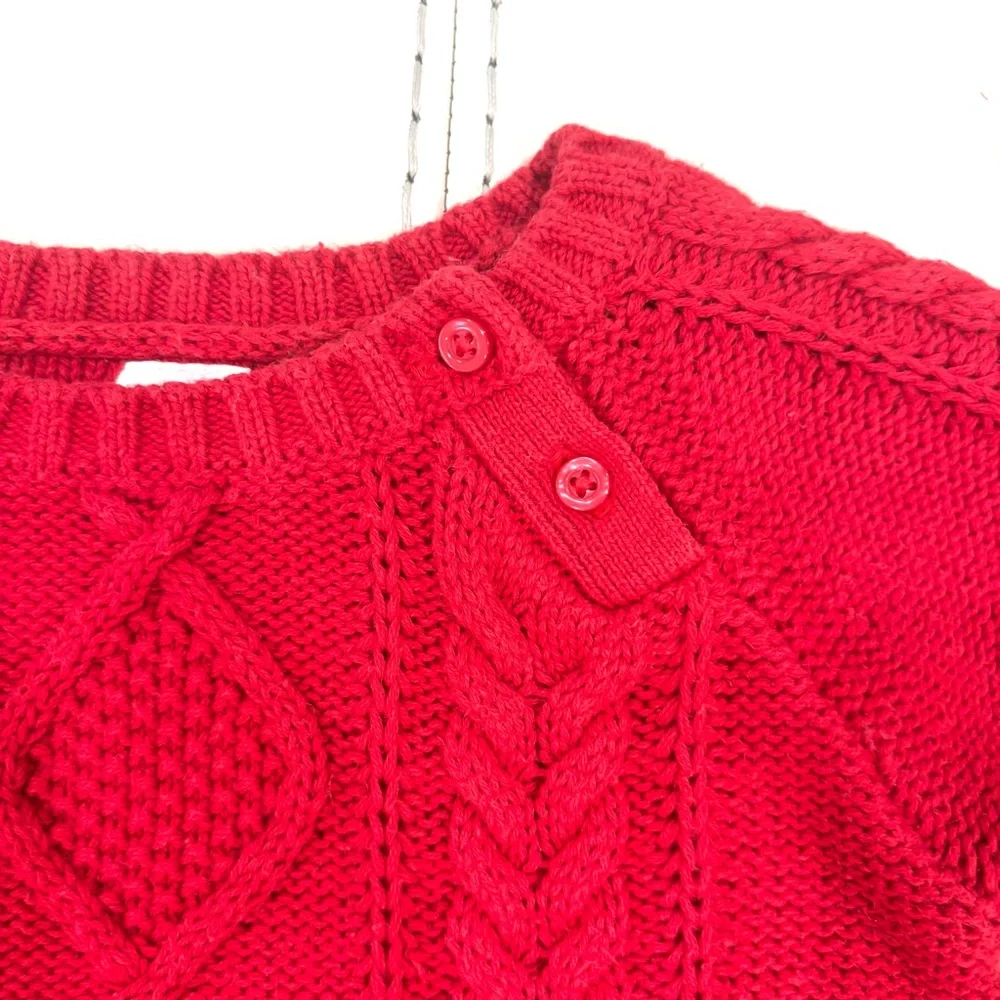 GAP Toddler Girl CableKnit Red Dress 18-24 months